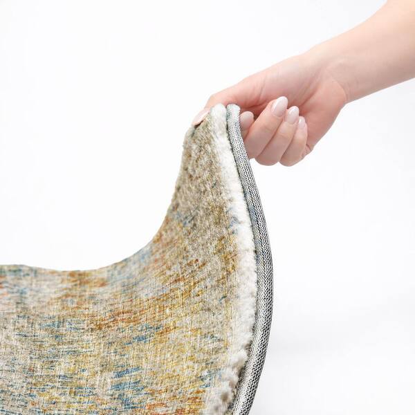 Dream Shag Premium Machine Washable Abstract ADS66 Gilded 3 ft. x 5 ft. Area Rug