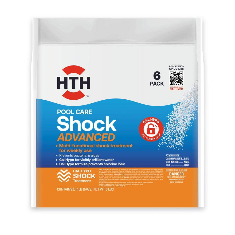 HTH 6 lb. Pool Care Shock Advanced (6-Pack of 1 lb. Shock) 52036 - The Home  Depot