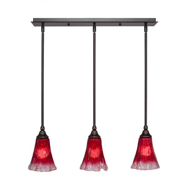 Livingston 100-Watt 3 Light Dark Granite Linear Pendant Livingston 100-Watt 3 Light Dark Granite Linear Pendant
