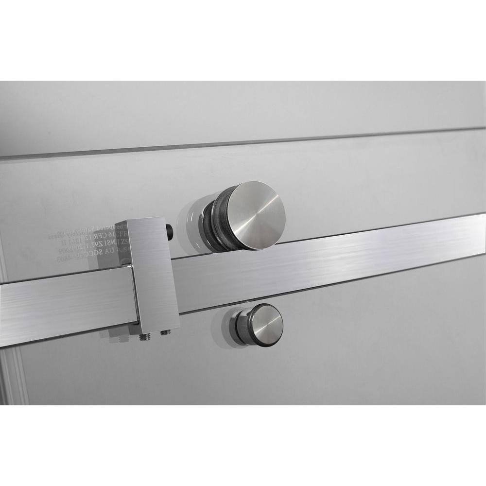 Moselle 60'' Stainless Steel Frameless Sliding Shower Door