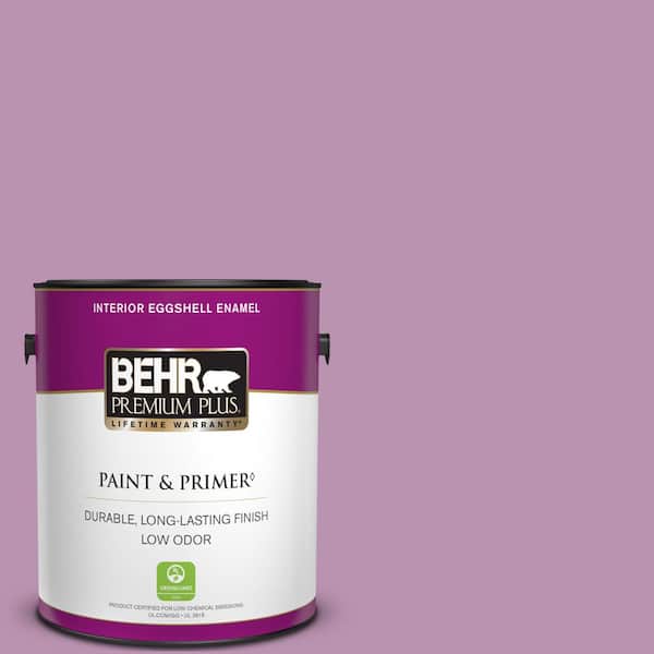 BEHR PREMIUM PLUS 1 gal. Home Decorators Collection #HDC-MD-10 Blooming Lilac Eggshell Enamel Low Odor Interior Paint & Primer