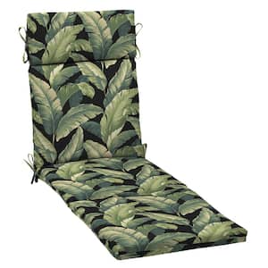 21 in. x 72 in. Outdoor Chaise Lounge Cushion in Onyx Cebu