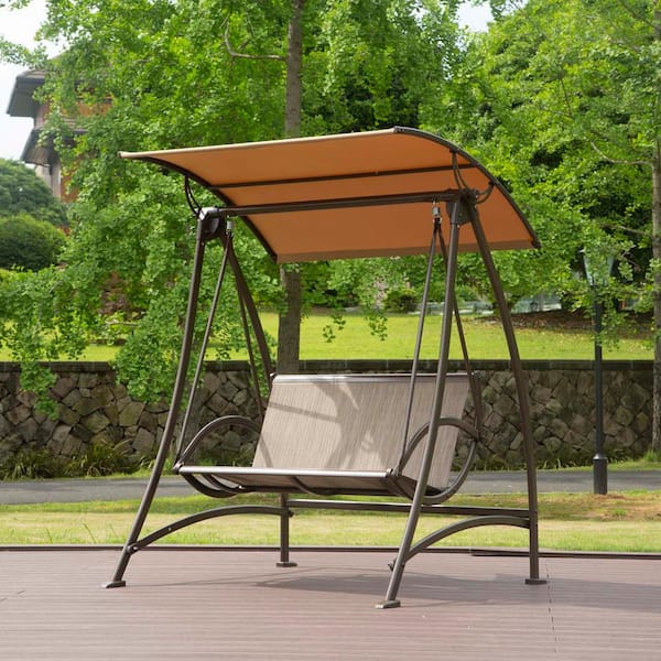 JimsMaison 2-Person Metal Patio Swing