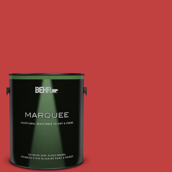 BEHR MARQUEE 1 gal. #150B-7 Poinsettia Semi-Gloss Enamel Exterior Paint & Primer