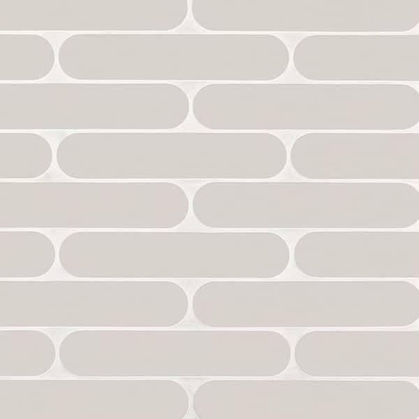 Jeffrey Court Pastilla Taupe 2 in x 10 in Subway Glossy Porcelain Wall Tile (7.211 sq. ft./Case)