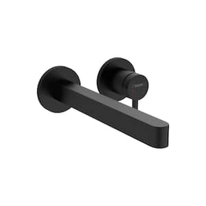 Finoris Single Handle Wall Mounted Faucet in Matte Black