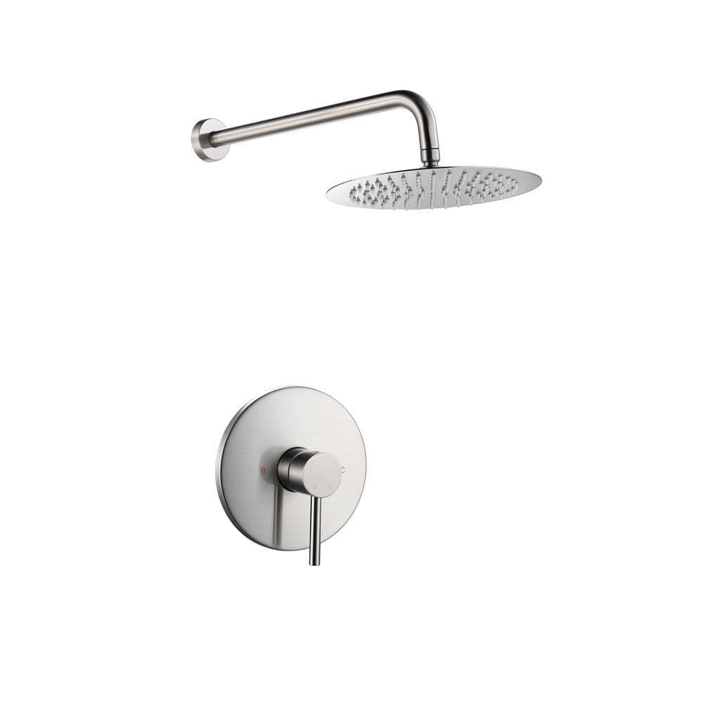 Single Handle 1-Spray Pattern 1 Showerhead Shower Faucet Set 1.5 GPM with H