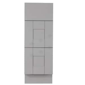 Anchester Assembled 12x34.5x24 in. Base Cabinet with 3 Drawers in Light Gray