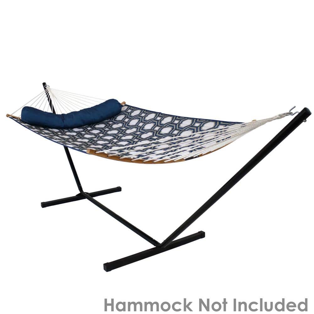 12-Foot Black Heavy-Duty Steel Hammock Stand