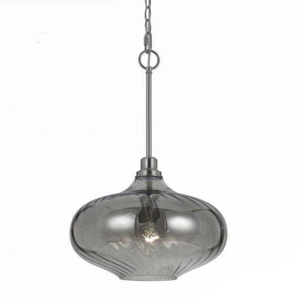 AF Lighting Luna 1-Light Smoke Pendant