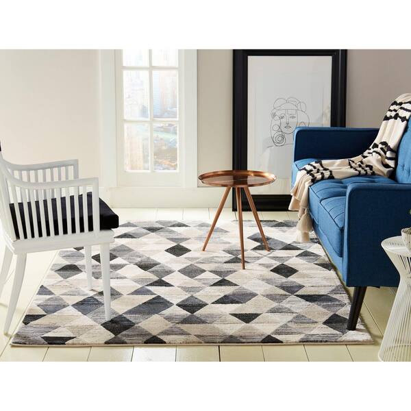 PRIVATE BRAND UNBRANDED Bazaar Coastal Beige/Blue 5 ft. x 7 ft. Anchors  Area Rug 2-7071-102 - The Home Depot