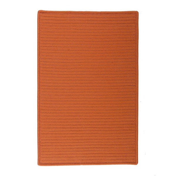 Home Decorators Collection Solid Rust  Doormat 4 ft. x 4 ft. Braided Indoor/Outdoor Patio Area Rug