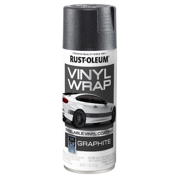 Rust-Oleum Automotive 11 oz. Vinyl Wrap Matte Graphite Peelable Coating Spray Paint (Case of 6), Grey