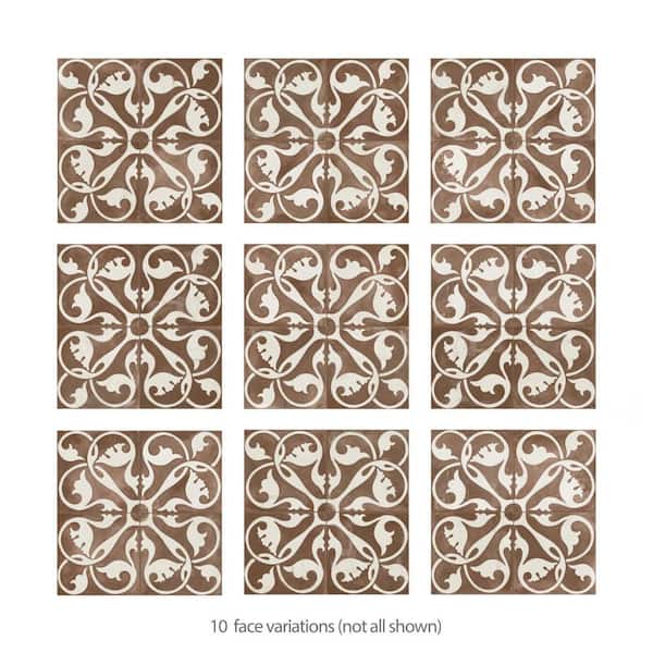 Kings Nouveau Ruby 4-2/5 in. x 4-2/5 in. Ceramic Floor and Wall Take Home Tile Sample