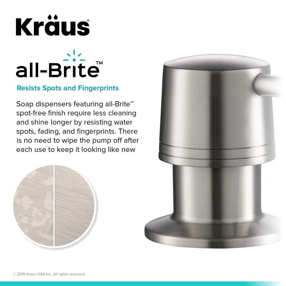 Modern Stainless Steel Kitchen Soap and Lotion Dispenser