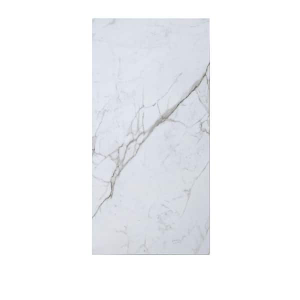 Terrain 24 in. x 48 in. Matte White Gray Porcelain Veining Large Format Tile (15.55 sq ft/case)-2 Pack