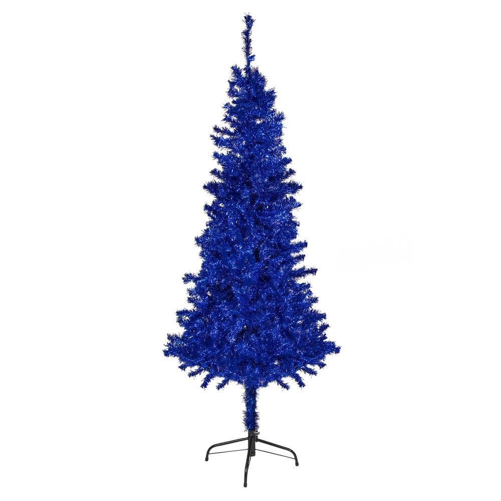 Northlight 4 ft. Blue Unlit Tinsel Artificial Christmas Tree 34859997 The Home Depot