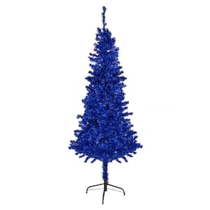4 ft. Blue Unlit Tinsel Artificial Christmas Tree