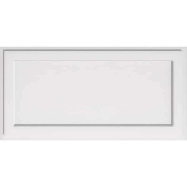 Ekena Millwork 1 in. P X 28 in. W X 14 in. H Rectangle Architectural Grade PVC Contemporary Ceiling Medallion