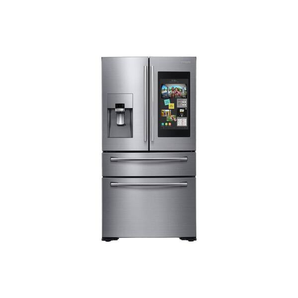 Samsung 21.9 cu. ft. Family Hub 4-Door French Door Smart Refrigerator in Stainless Steel, Counter Depth