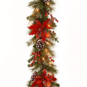 Starlite Creations 12 ft. Pre-Lit LED Red Ribbon Garland RL33-R012-A - The  Home Depot