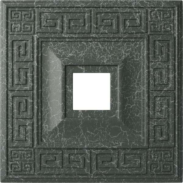 Ekena Millwork 1-1/8" x 18" x 18" Polyurethane Eris Ceiling Medallion, Athenian Green Crackle