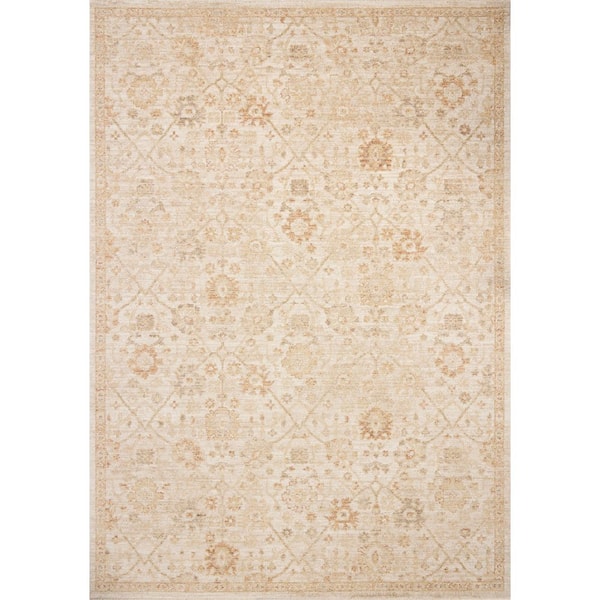 Chris Love Julia Palma Natural/Spice 7 ft. 10 in. x 10 ft. Traditional Area Rug