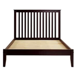 Shaker Style Cappuccino, Full Size, Mission Headboard, Platform Bed