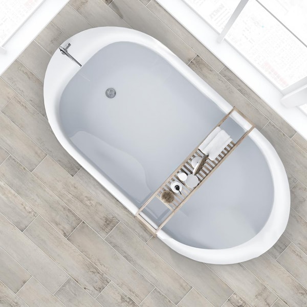 Serene Wood Light Grey 6 in. x 24 in. Porcelain Floor and Wall Tile (16 sq.ft./Case)
