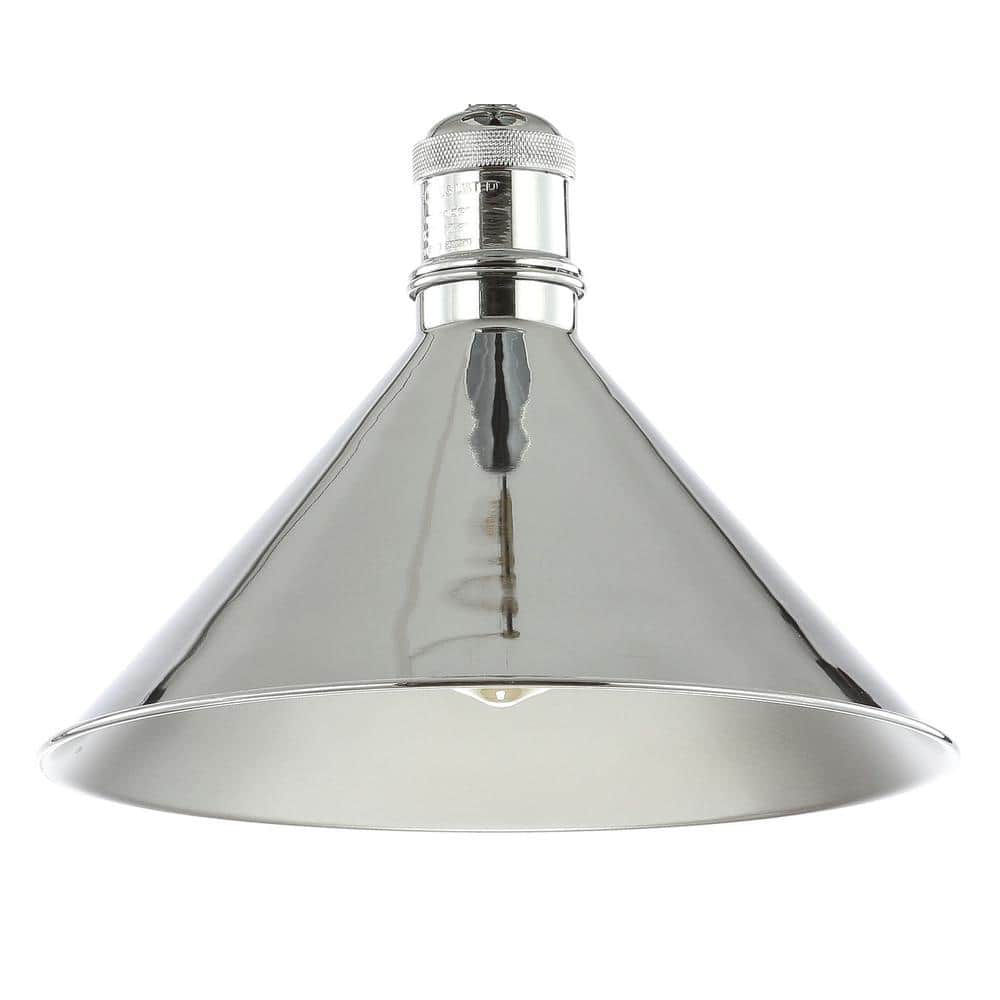 Nick 11" Chrome Metal LED Semi-Flush Mount Ceiling Light