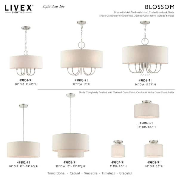 Livex Lighting - Blossom - 5 Light Pendant in New Traditional