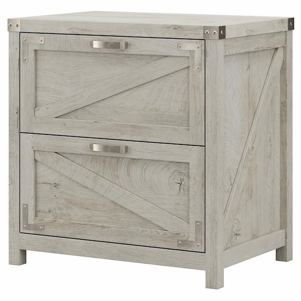 Bush Furniture Cottage Grove Cottage White 2 Drawer Lateral File Cabinet