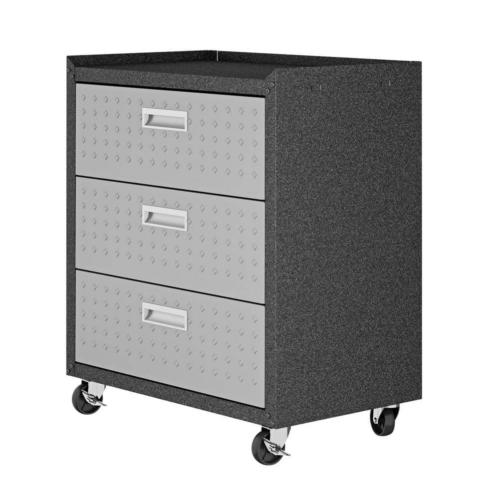 Fortress 30.3 in. W x 32.1 in. H x 18.2 in. D 3-Drawer Metal Freestanding Garage Cabinet in Gray price history on PriceWatchPro