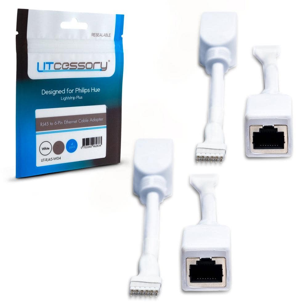 LITCESSORY RJ45 To 6-Pin Ethernet Cable Adapter for Philips Hue ...