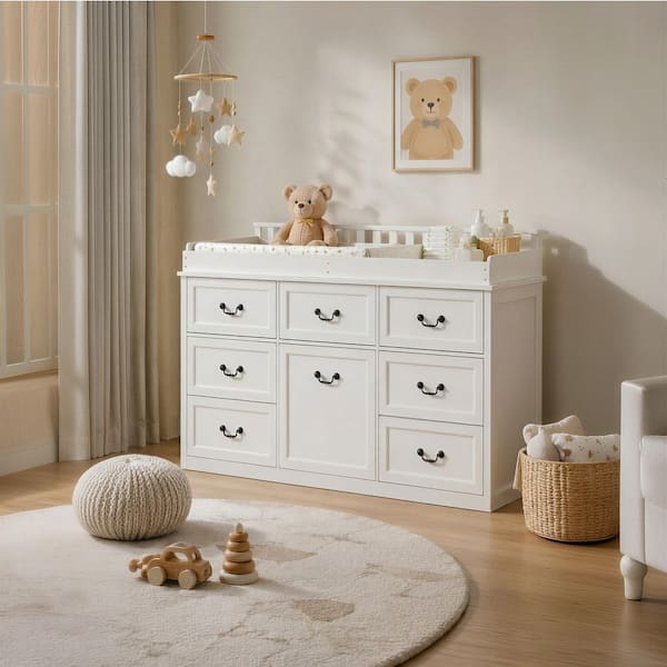 white baby dresser Austin 5-Drawer dadada / Red Oak Made from high Sami Youth Dresser and Mirror