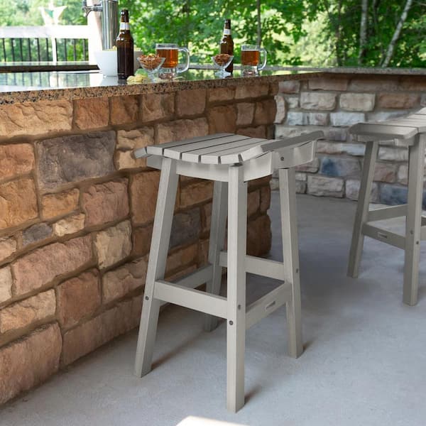 Highwood Summit Square Harbor Grey Recycled Plastic Bar Height