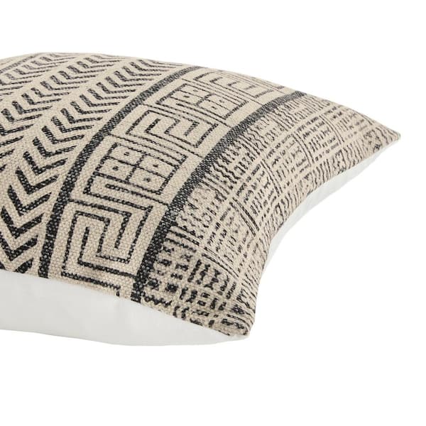 Home Decorators Collection Light Beige Geometric Tribal 18 in. x