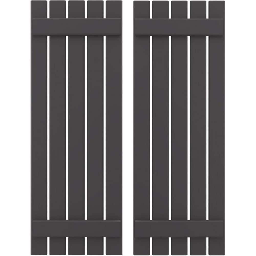 19-1/2 in. W x 82 in. H Americraft 5-Board Exterior Real Wood Spaced Board and Batten Shutters in Shadow Mountain price history on PriceWatchPro