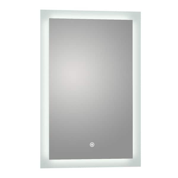 ARPELLA Puralite 24 in. x 36 in. Frameless LED Wall Mounted Backlit Vanity Mirror with Built-In Dimmer