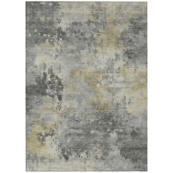 Addison Rugs Chantille Machine Washable Indoor/Outdoor Abstract ACN2073 Pewter 2 ft. 6 in. x 3 ft. 10 in. Area Rug