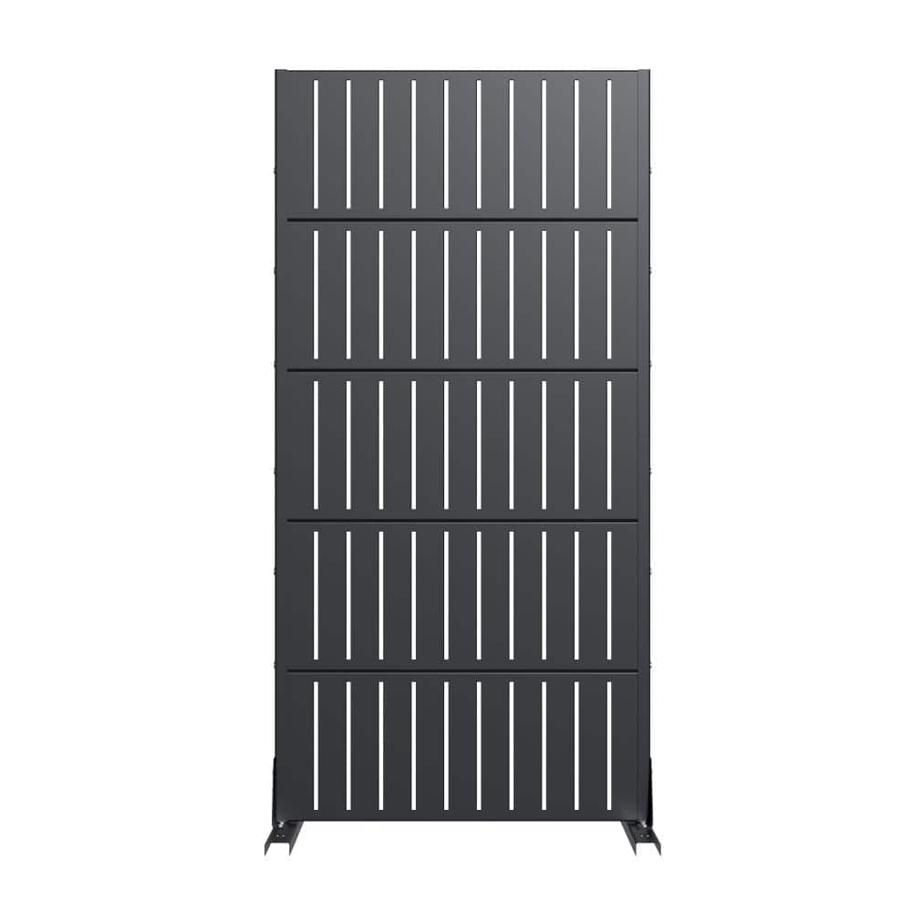 60 in. H x 30 in. W Outdoor Charcoal Galvanized Steel Decorative Garden Fence Privacy Screen price history on PriceWatchPro