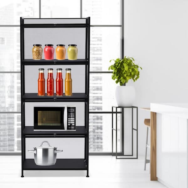 Kitchen Cabinet Multi-layer Microwave Oven Storage Cabinet Bamboo Floor  Locker Appliance Storage Rack Cupboard Kitchen Furniture