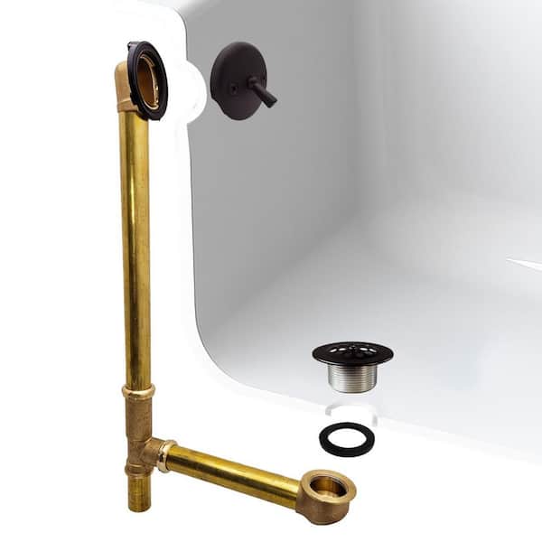 Beehive Grid Bath Waste - 22 in. Make-Up 17 Ga. Tubing in Oil Rubbed Bronze