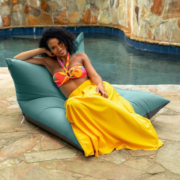 Jaxx Finster Armless Bean Bag Chaise Outdoor Lounge Chair, Breeze