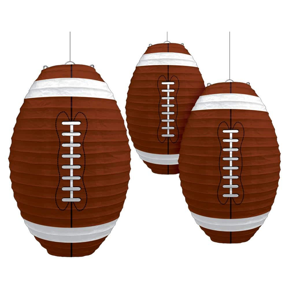 Amscan 12 in. Football-Shaped Lanterns (2-Pack)