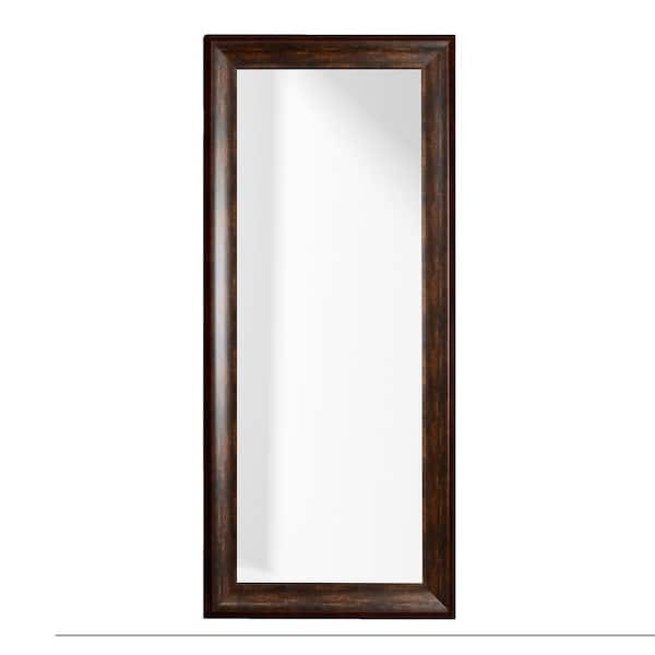 BrandtWorks 26.5 in. W x 39 in. H Deep Brown Extra Large Wall Mirror