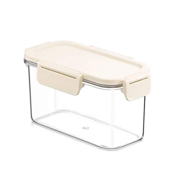 Stackable Plastic Food Storage Container with Lids (1 Pack), Clear Airtight Pantry Canister for Kitchen Organization