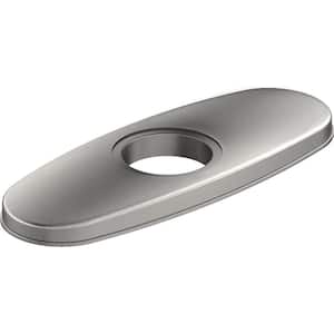 10 in. x 3 in. 3-Hole Bar Faucet Deck Plate/Escutcheon Lustrous Steel Zinc