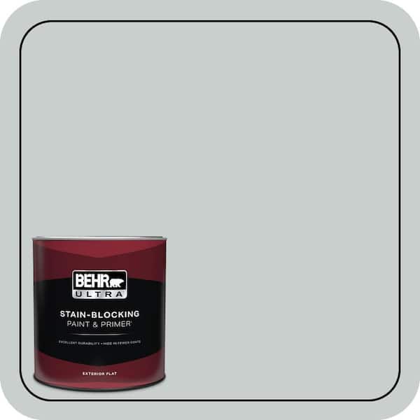 BEHR ULTRA 1 Qt. #720E-2 Light French Gray Flat Exterior Paint & Primer