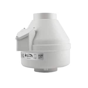 RV125 110 CFM 4 in. Inlet and Outlet Inline Ventilation Fan in White